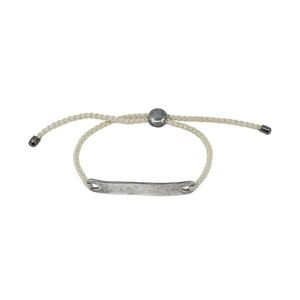 Monica Vinader sterling silver white cord My Faith adjustable bracelet - GM1074
